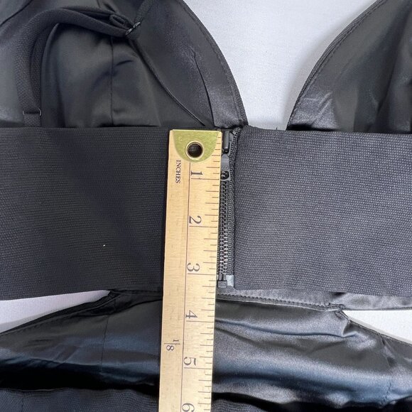 Bardot Women 8 Black Cutout Side Slit  Mob Wife Cocktail Evening Party Dress - Picture 10 of 16